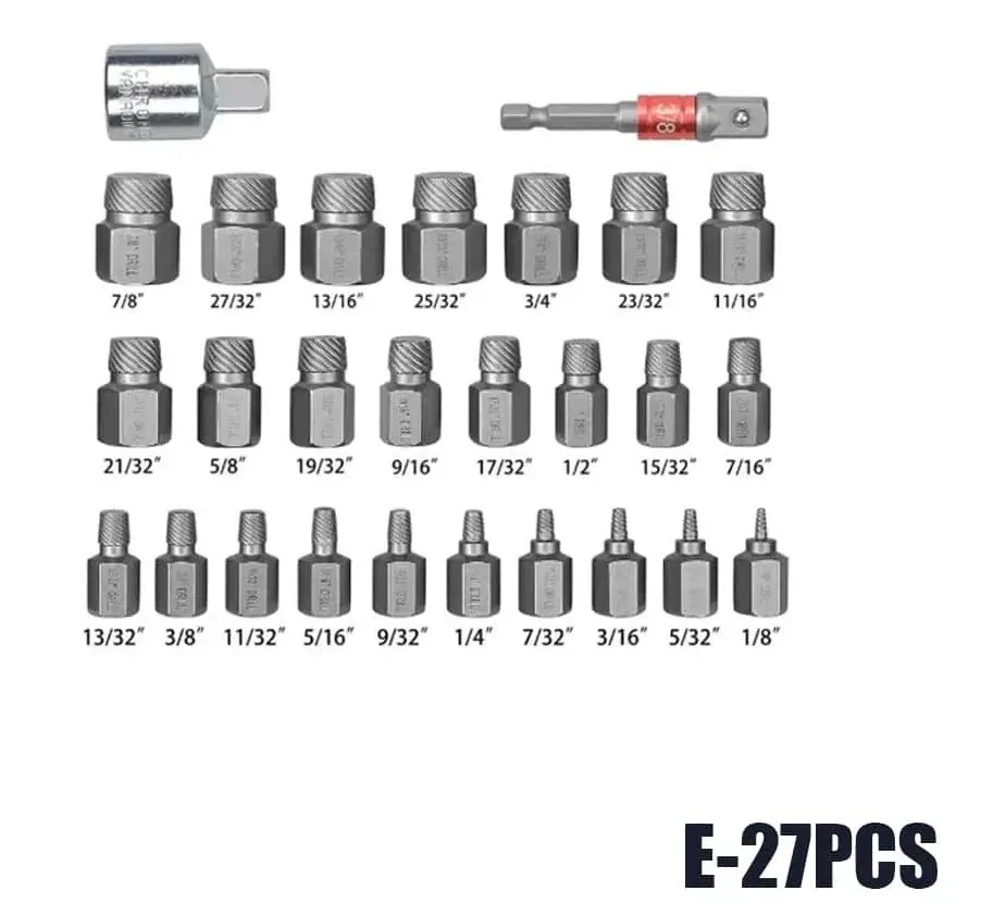 CAISSE extracteurs de vis à tête 27PCS