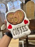 Collection de Serviettes de Cuisine Brodées – Thème Café & Gourmandise