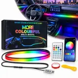 More Colorfull Éclairage d'Ambiance LED Intérieur Voiture RGB et Fibre Optique - إضاءة داخلية للسيارة مع ألياف ضوئية