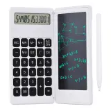 Calculatrice pliable et numérique avec tablette d’écriture LCD 6 pouces – آلة حاسبة ولوحة كتابة 2في1