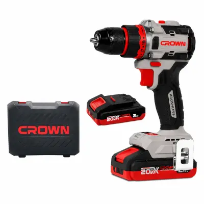 CROWN Visseuse et Perceuse sans fil avec 2 battery et charger 20V 2ah CT21128HMX-2 BMC Référence : CT21128HMX-2 BMC