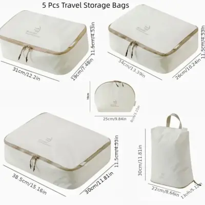Rangement valise cinq pièces