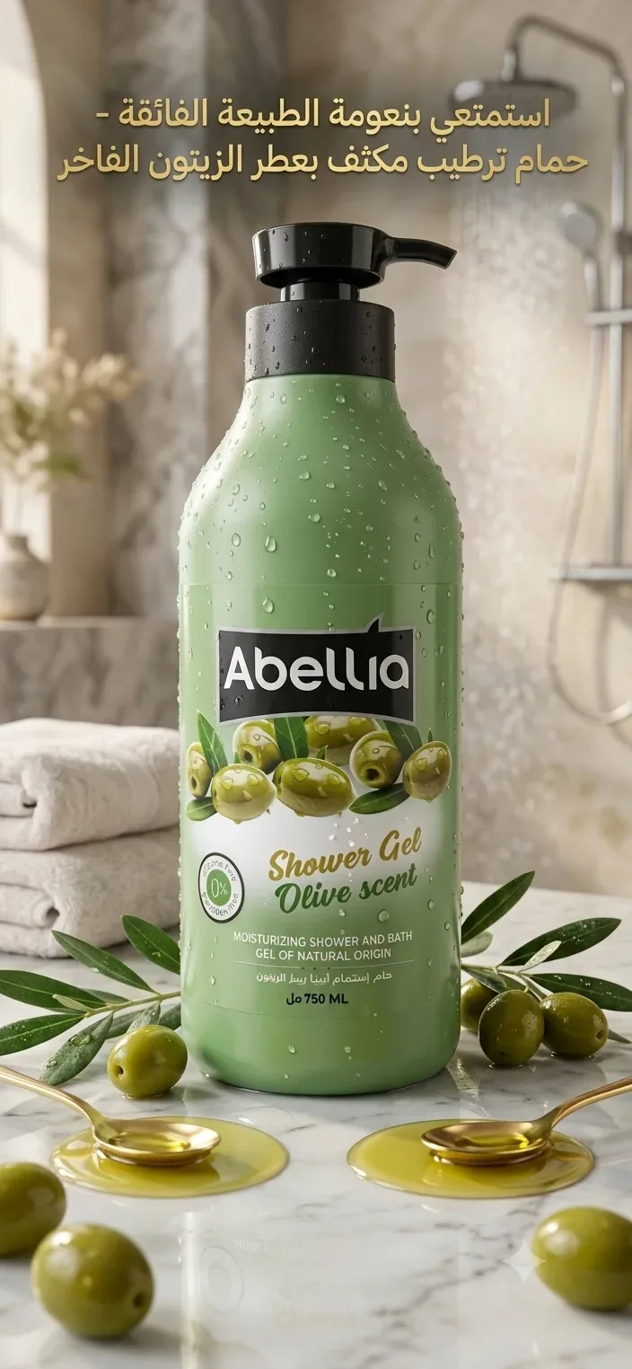 Abellia جال دوش بعطر الزيتون 750ml