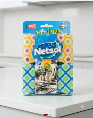 Netsol إسفنجة للجلي 2 قطعة