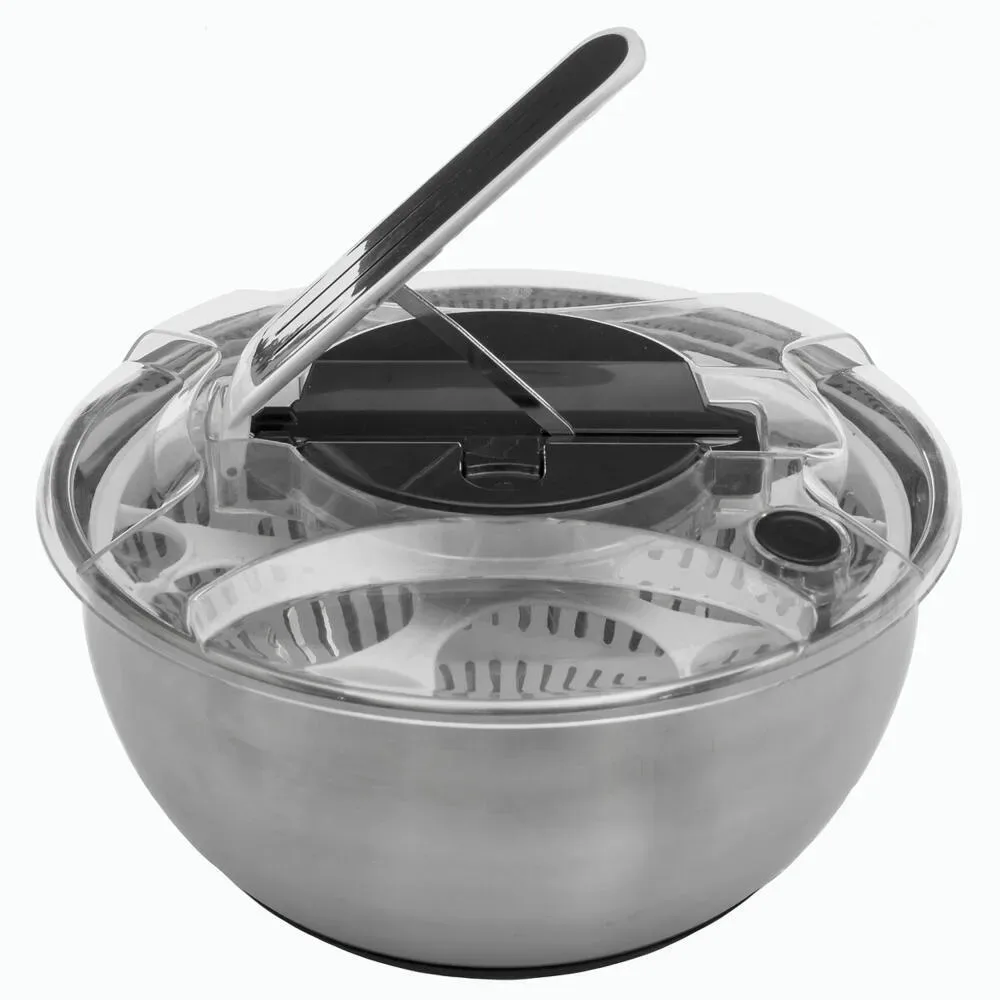 Essoreuse à Salade en Inox – FIVE "3, 2, 1, Essorez !" 🥗