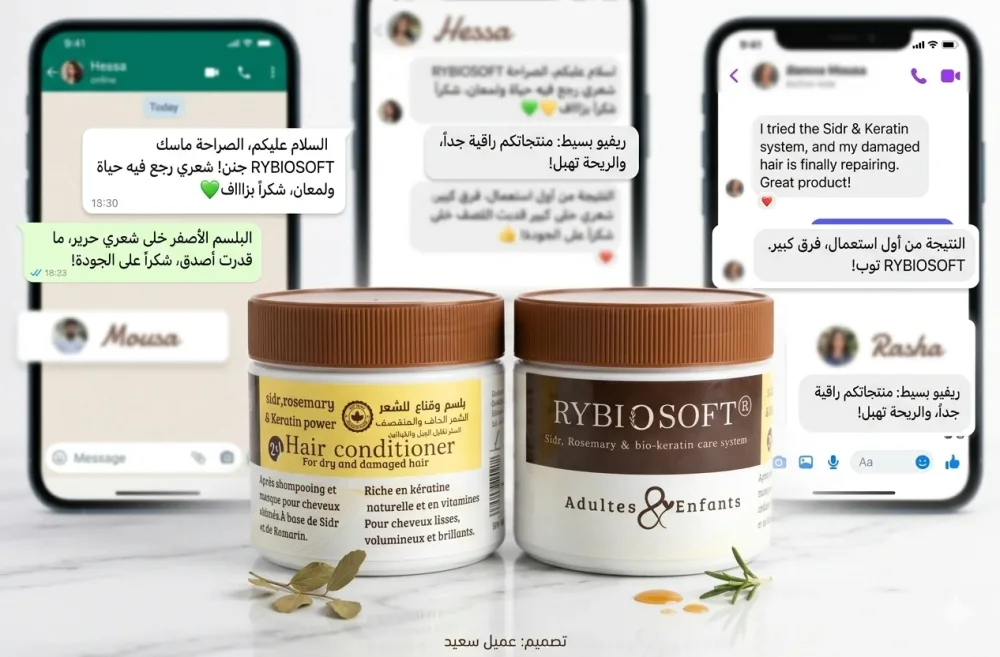 بلسم و قناع للشعر RYBIOSOFT ©️®️