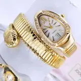 ساعة نسائية ذهبية على شكل أفعى - BVLGARI - بعدة ألوان