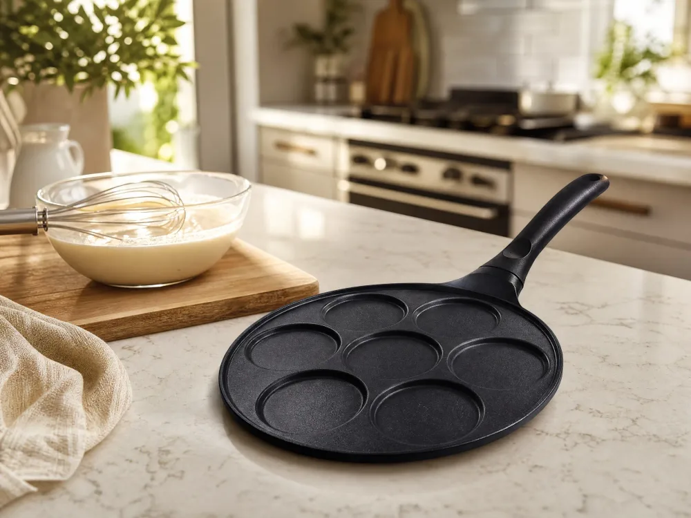 🍳 POÊLE À 7 COMPARTIMENTS ANTI-ADHÉSIVE