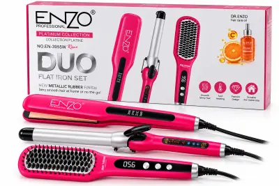 ENZO Professional DUO Platinum Collection – Kit de Coiffure 3 en 1