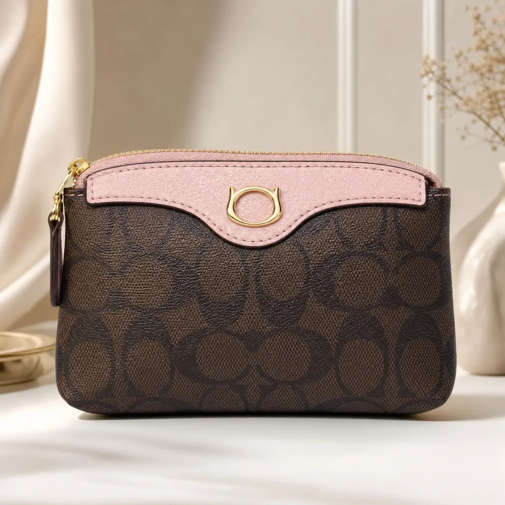 🧡 Portefeuille Compact Motif Monogramme