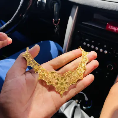 مدبح فضة عيار 925 مشلل بذهب