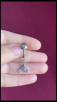 Mermaid fake belly piercing