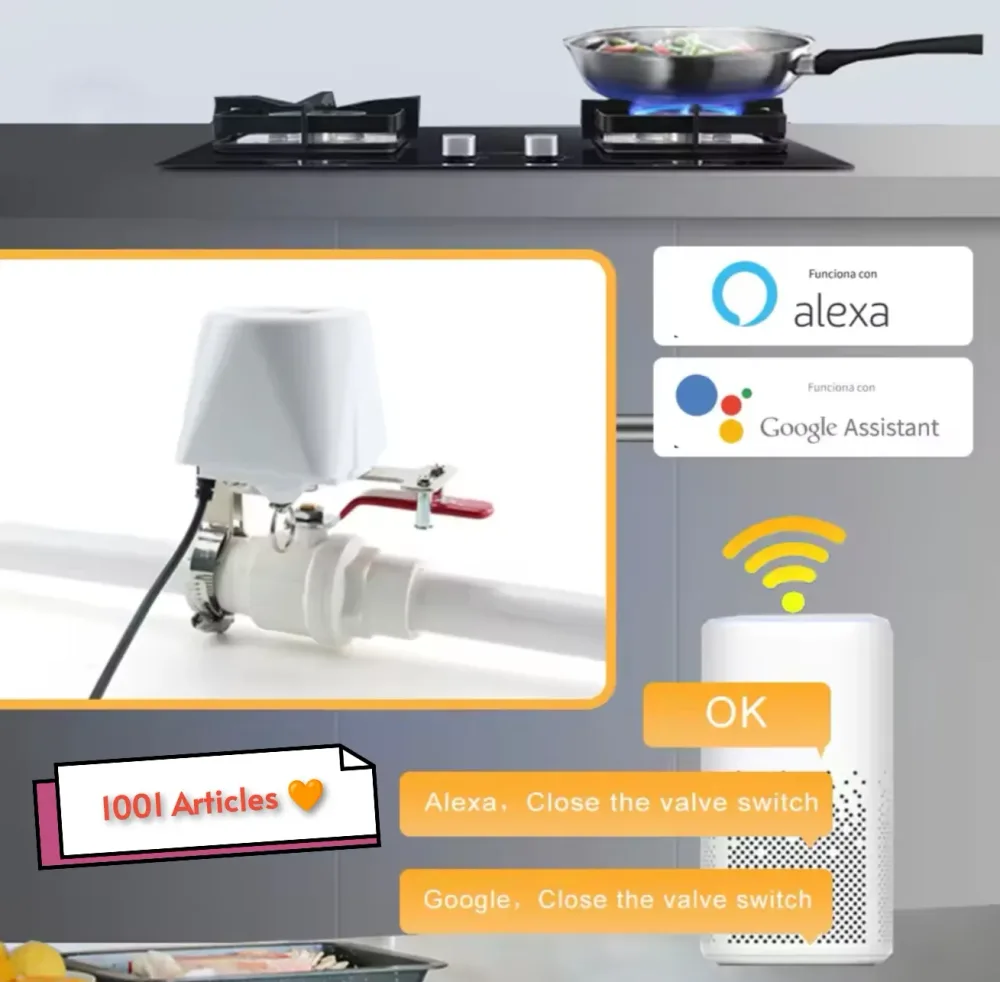 Vanne / Valve de contrôle intelligente Tuya Smart- Wi-Fi / Gaz et Eau.
