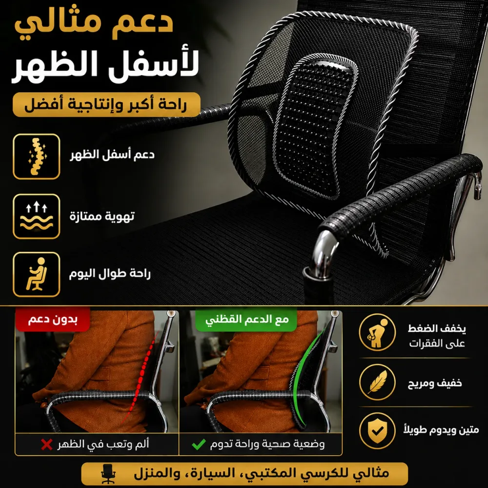 وسادة دعم الظهر الشبكية المريحة