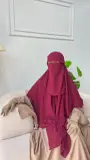 خمار مربع + نقاب
