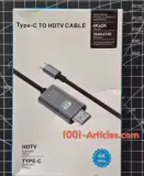 Adaptateur de conversion vidéo HD 4K, Type C vers HDTV - HDMI