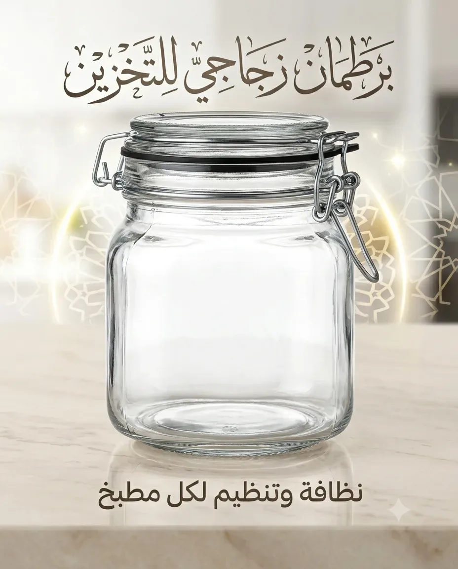 برطمان زجاجي مربع