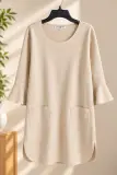 Tunique Femme Beauty Woman Beige à Manches 3/4 – Taille S/M