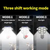 مصباح LED شمسي مقاوم للماء بتقنية SMD 77، مصباح خارجي للحديقة أو الشارع، مصباح حائط يعمل بالطاقة الشمسية على شكل كاميرا وهمية، مصابيح خارجية