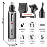 Tondeuse à barbe rechargeable Kemei 04 têtes