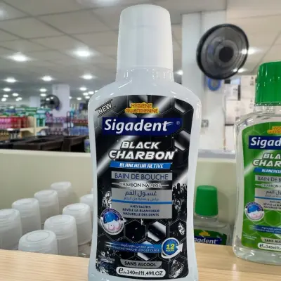 غسول الفم "Sigadent Black Charbon" (بان دي بوش).