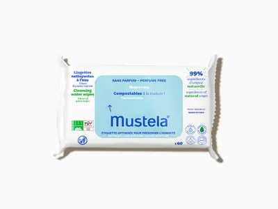Lingettes nettoyantes à l'eau compostables