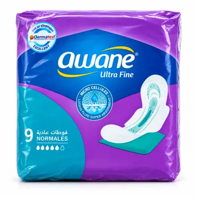 AWANE Ultra Fine Serviettes Hygiéniques Normales 9P
