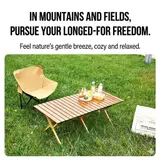Table de Camping Pliante en Aluminium avec Design Grain de Bois - طاولة تخييم ألمنيوم قابلة للطي بتصميم خشبي