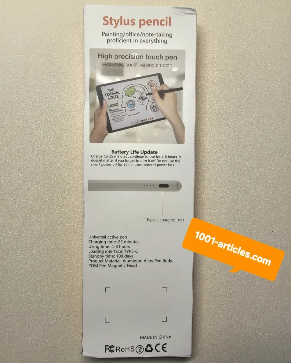 Stylus Tactile Rechargeable Universel Compatible Tab A Samsung.