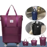 حقيبة السفر السحرية القابلة للتوسع المزدوج مع عجلات دوارة 🧳✨