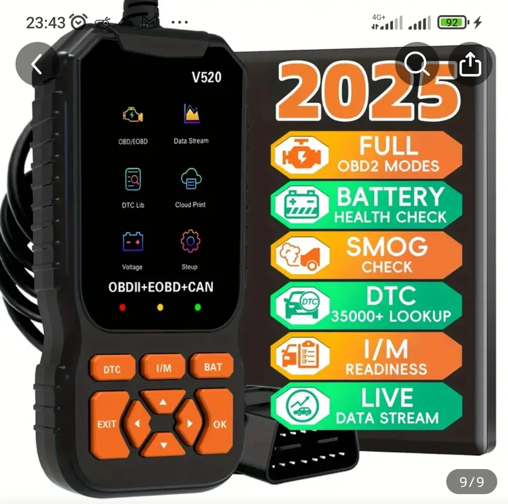 Scanner OBD 2 v520/2026