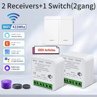 Tuya Smart Mini Switch Double, RF 433