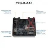 Visseuse Perceuse à Percussion Sans Fil 2 Batteries 20v 2Ah avec Kit d’outils et d’accessoires 62Pcs CROWN CT21102H-2-(62) EK