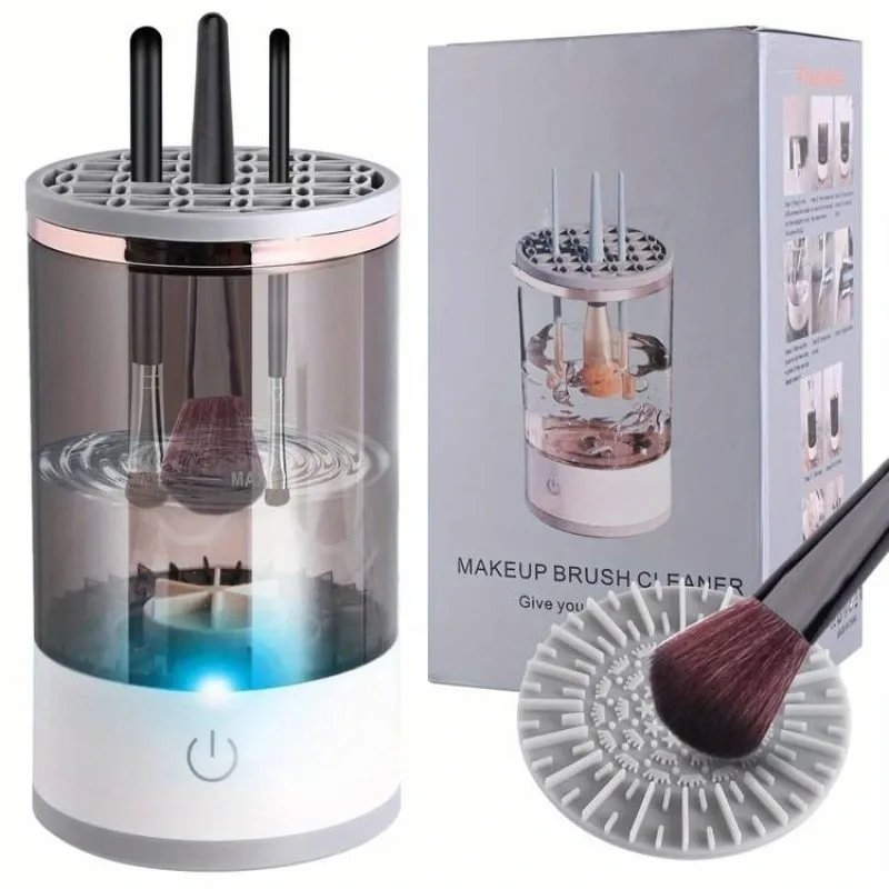 Vignette 6Vignette 7Vignette 8Vignette 9 Machine de nettoyage de pinceaux maquillage électrique portable 3en1 - منظف ومجفف فرش المكياج الأوتوماتيكي