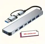 Adaptateur multiports / Station d'accueil HUB USB + Type C 7 in 1