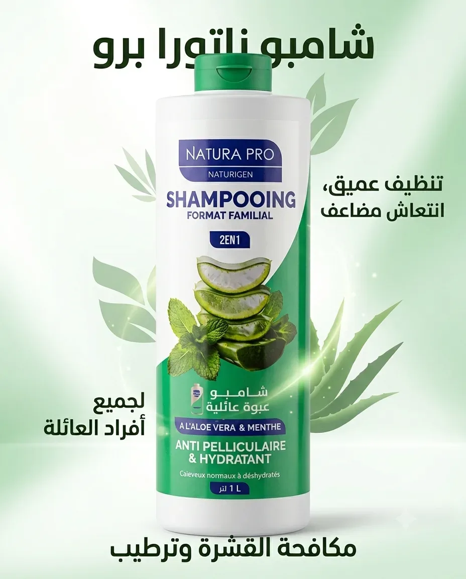 Natora pro شامبو عائلي بمستخلص الصبار 1ل