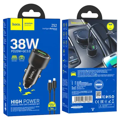 Car charger “Z52 Spacious” 38W cable set
