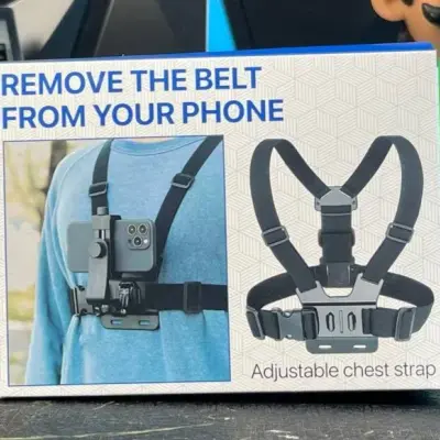 حزام تثبيت الهاتف على الصدر (Adjustable Chest Strap)