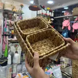Panier de rangement trois pièces raphia