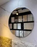 👆 مرآة LED مضيئة ✨️| أناقة وإضاءة عصرية لدارك 🪞💡قياس( 65×65 cm ) بسعر 350 الف .