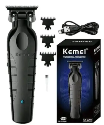 ماكينة حلاقة وتحديد الشعر واللحية الاحترافية Kemei KM-2299 قابلة للشحن عبر USB