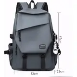 Sac à dos Tendance Pour Hommes en tissu Imperméable léger et respirant grande capacité SACHM08GR - حقيبة ظهر لحفظ الكمبيوتر المحمول والأعمال بتصميم عصري ومريح