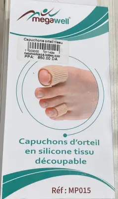 Megawell Capuchons d’Orteil en Silicone Tissu Découpable MP015