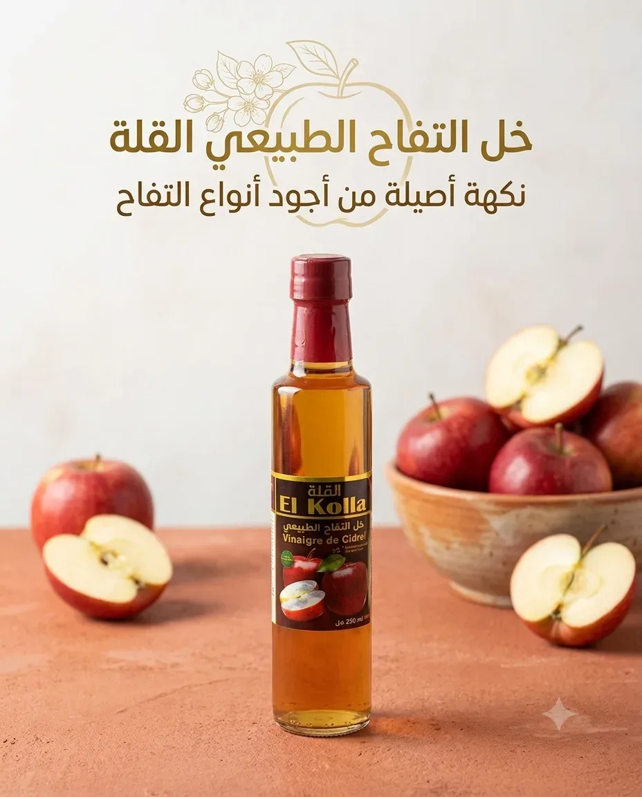 خل التفاح الطبيعي 250مل