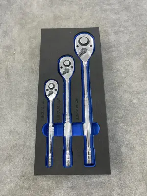 JEU DE CLIQUET 3PCS 1/2” 3/8” 1/4”