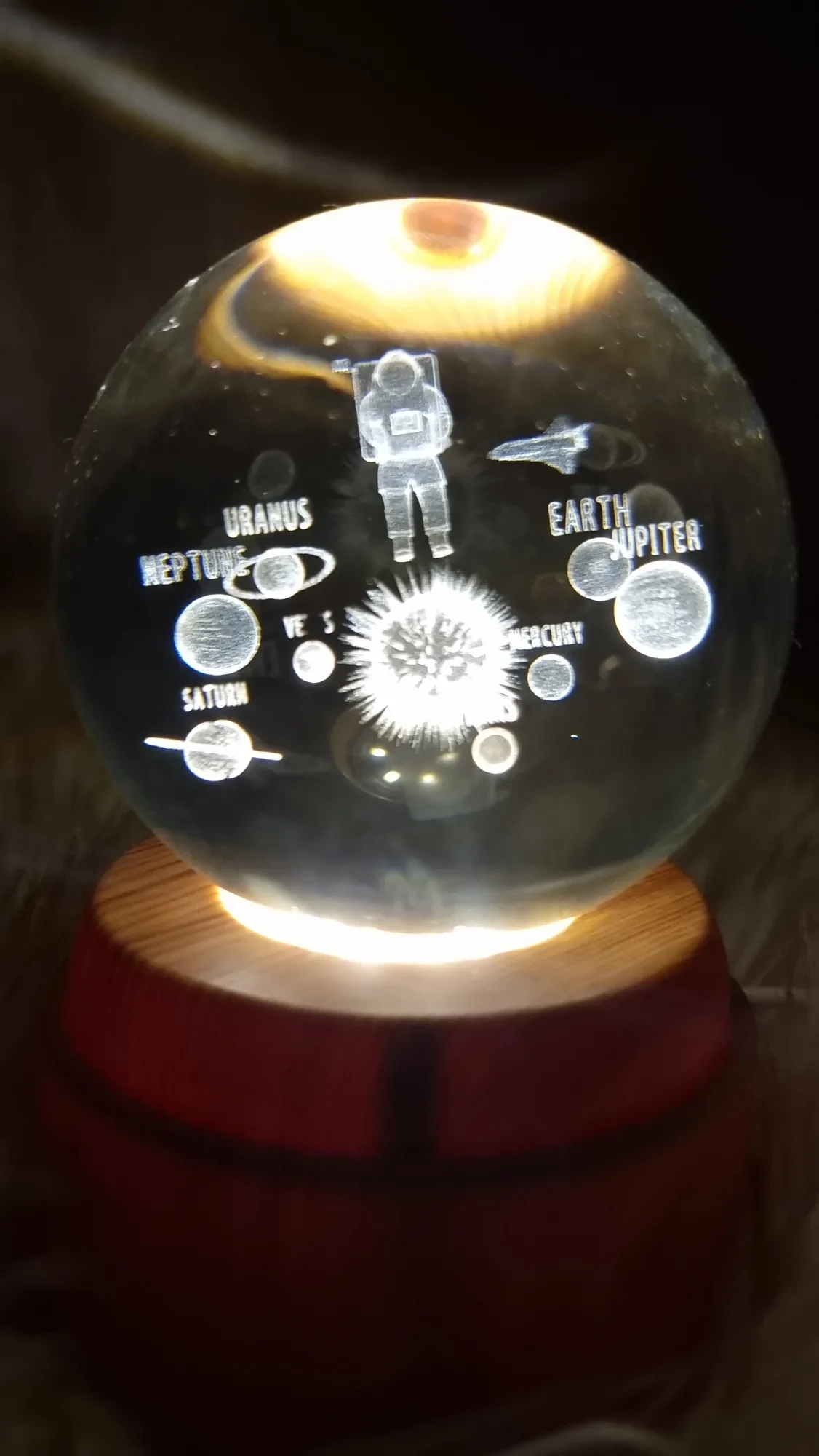 Veilleuse boule de cristal 🔮 3D " 9cm "