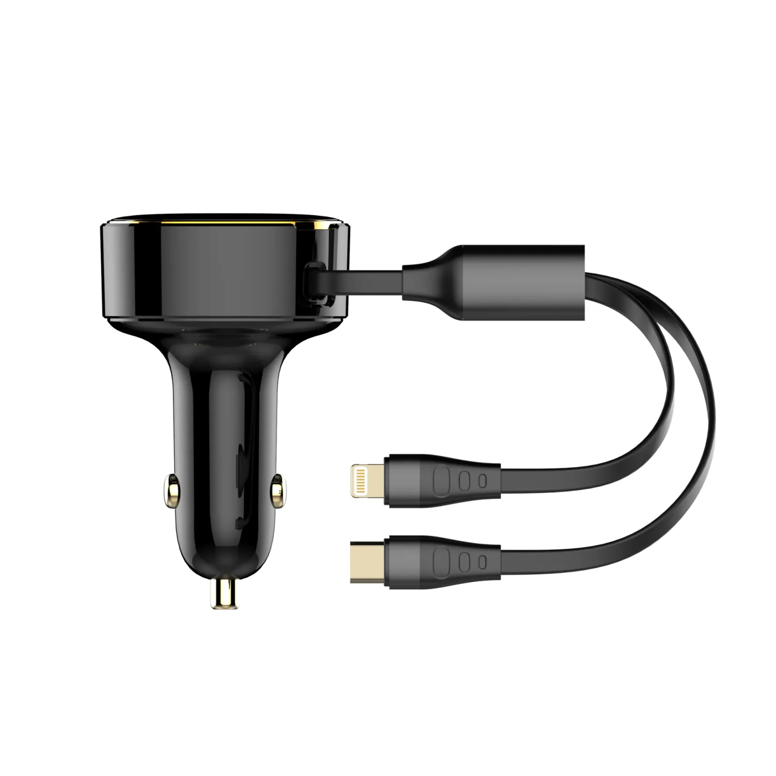 30W Wired Type-C OR Lightning Ultra Fast Car Charger C107