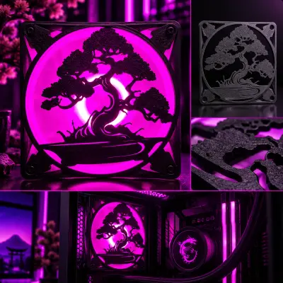🌳 Zen Bonsai — Fan Cover 120mm