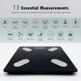ميزان الجسم الذكي (Smart Scale) عالي الدقة – متابعة الوزن والبيانات الصحية عبر الهاتف (يتحمل حتى 180 كغ)