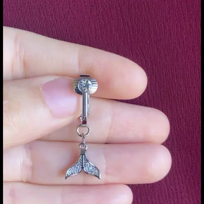 Mermaid fake belly piercing